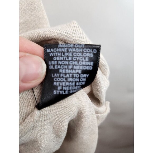 Tribekko 44 Oatmeal Grommet Detail 3/4 Sleeve Pullover Sweater Medium - Picture 5 of 7